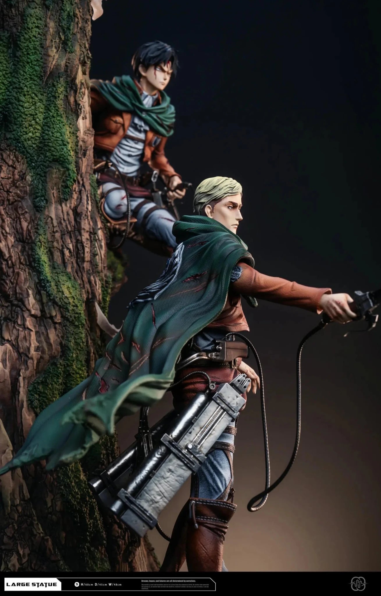 Hertz Studio - Attack On Titan The Sharpest Sword Levi & Erwin resin statue Navy Toys anime figure