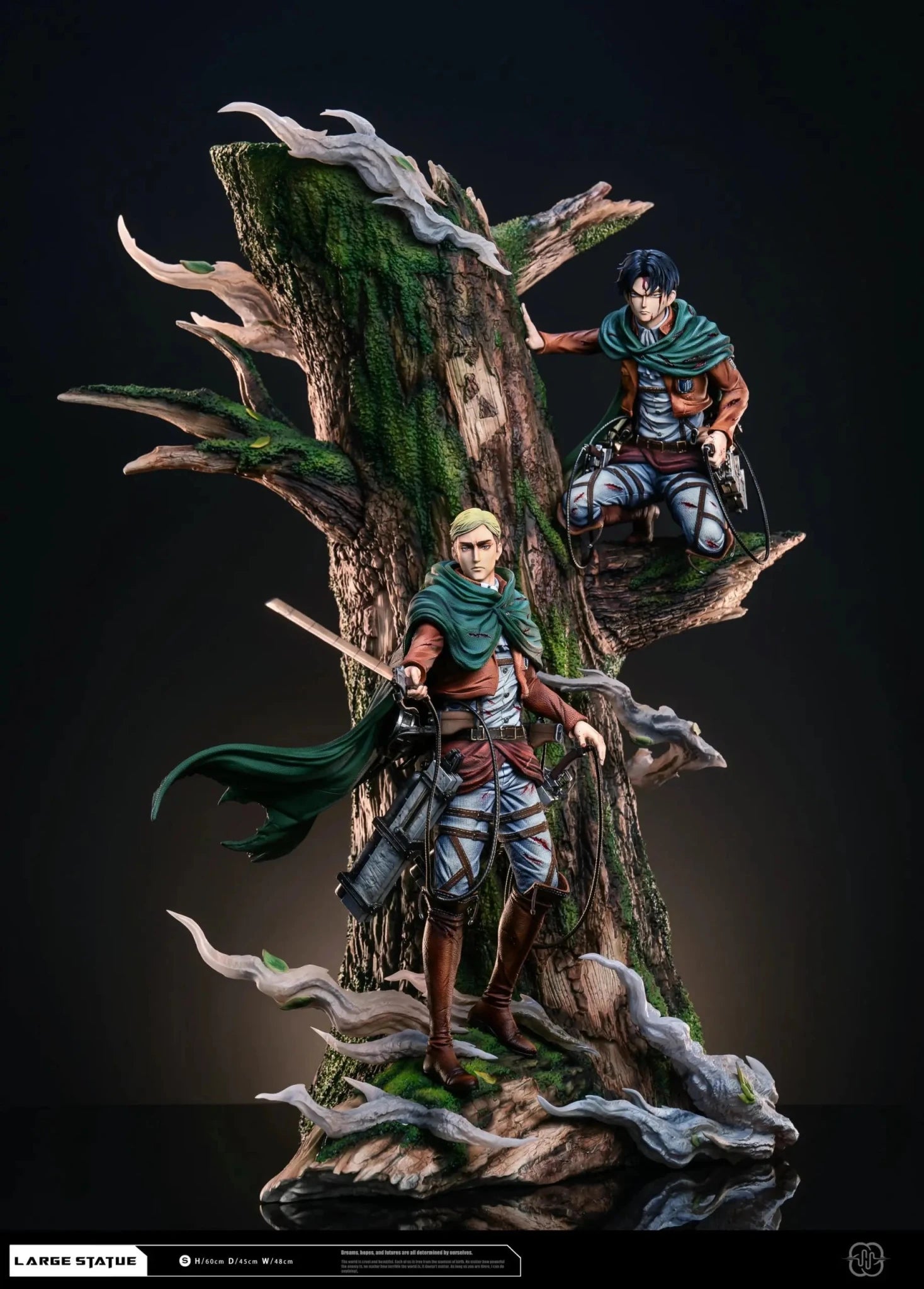 Hertz Studio - Attack On Titan The Sharpest Sword Levi & Erwin resin statue Navy Toys anime figure