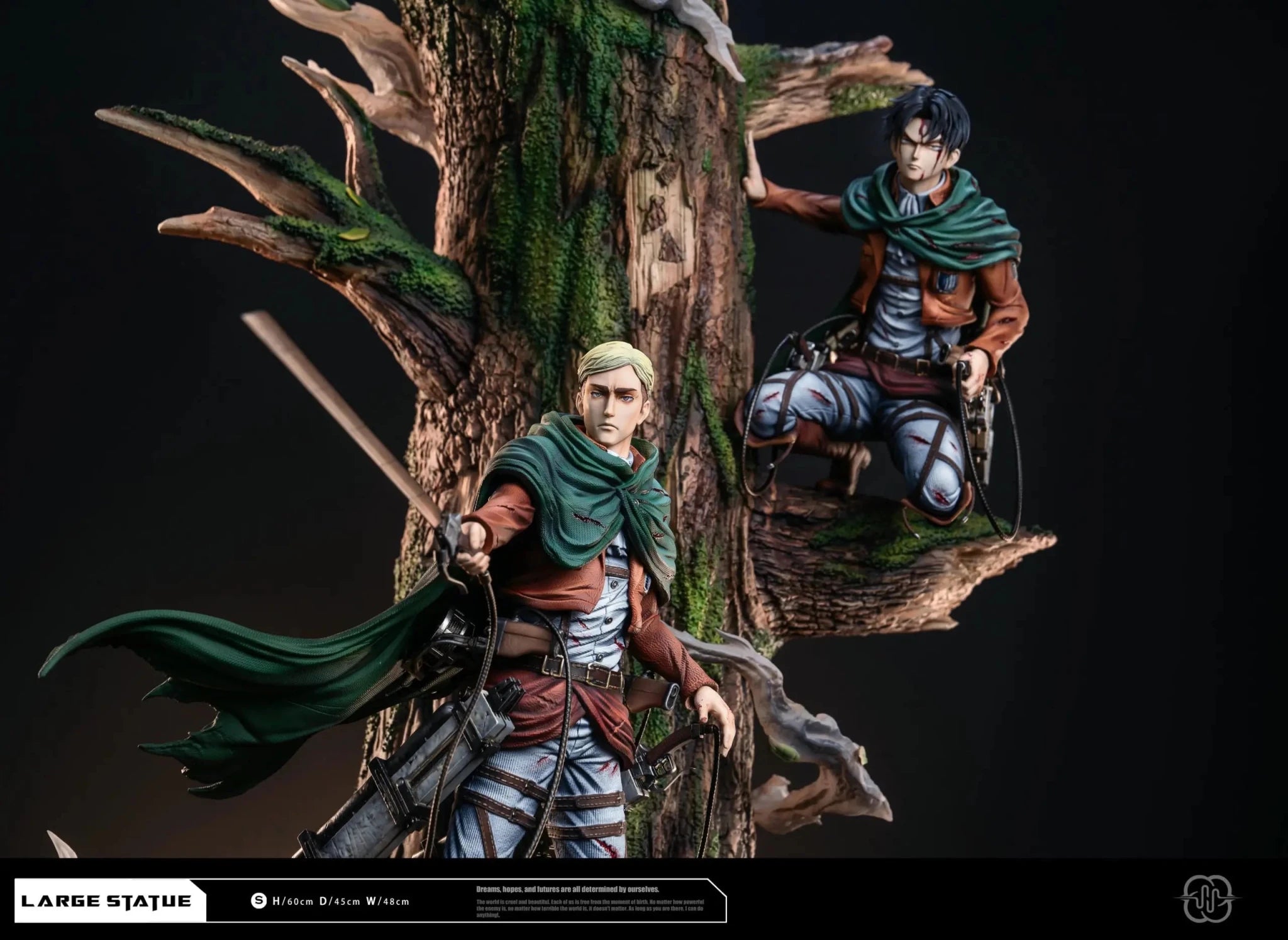Hertz Studio - Attack On Titan The Sharpest Sword Levi & Erwin resin statue Navy Toys anime figure