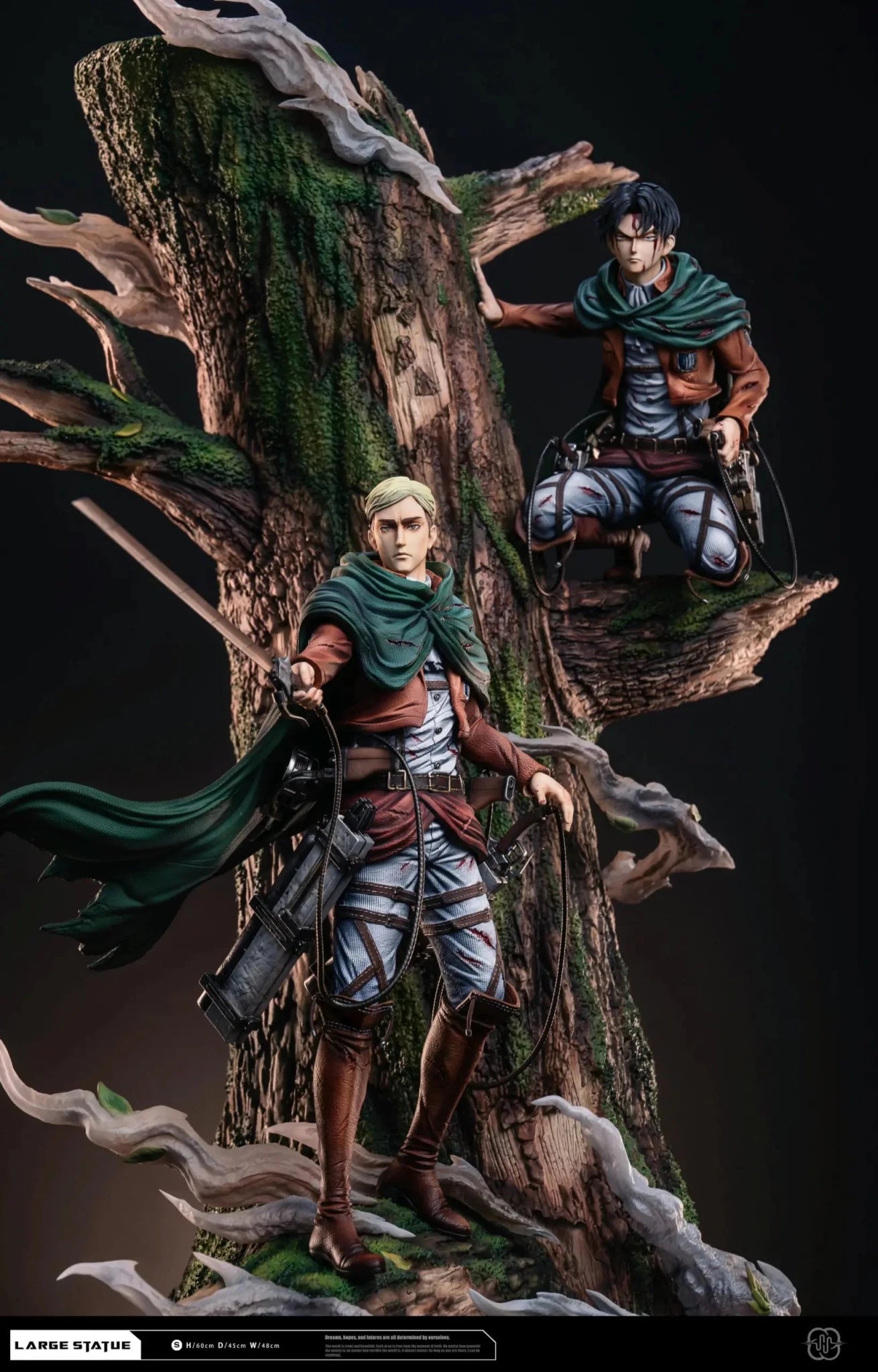 Hertz Studio - Attack On Titan The Sharpest Sword Levi & Erwin resin statue Navy Toys anime figure