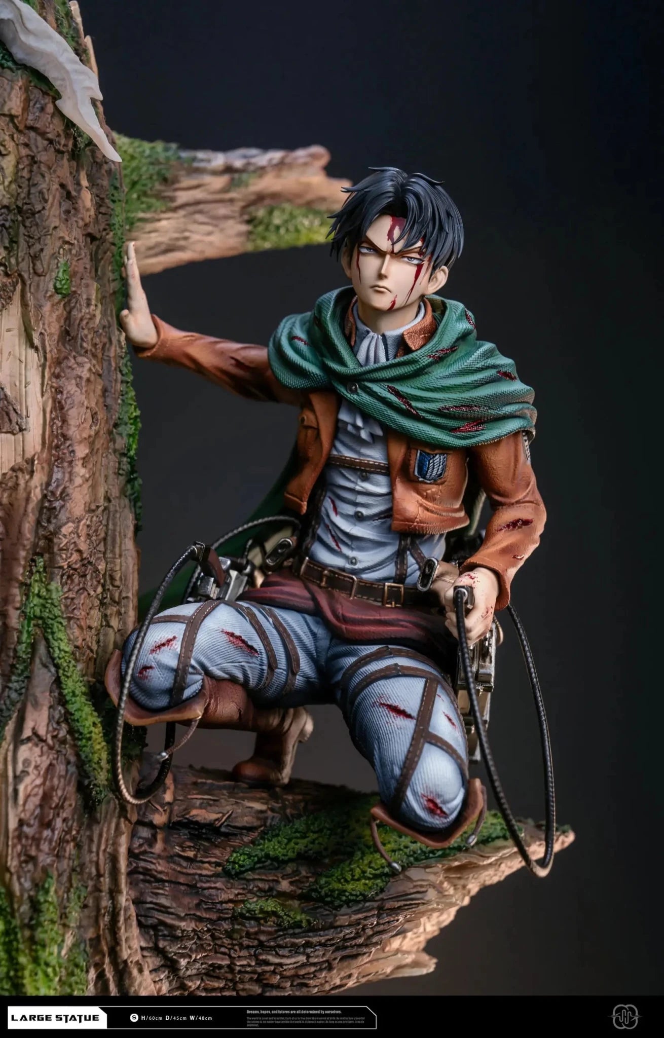 Hertz Studio - Attack On Titan The Sharpest Sword Levi & Erwin resin statue Navy Toys anime figure