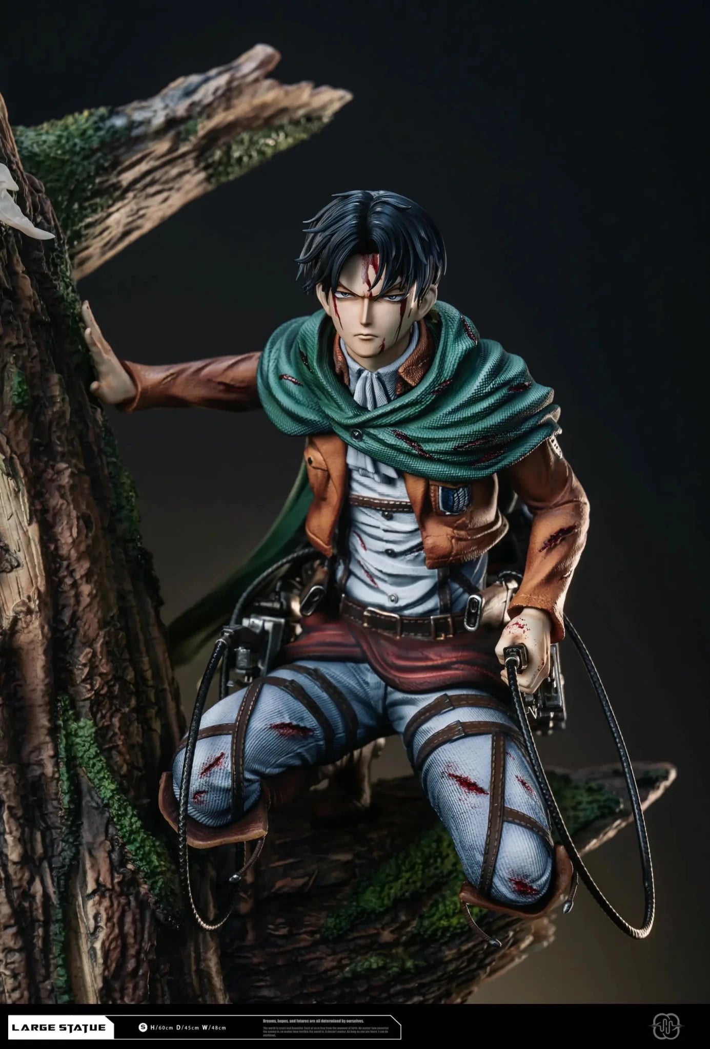 Hertz Studio - Attack On Titan The Sharpest Sword Levi & Erwin resin statue Navy Toys anime figure