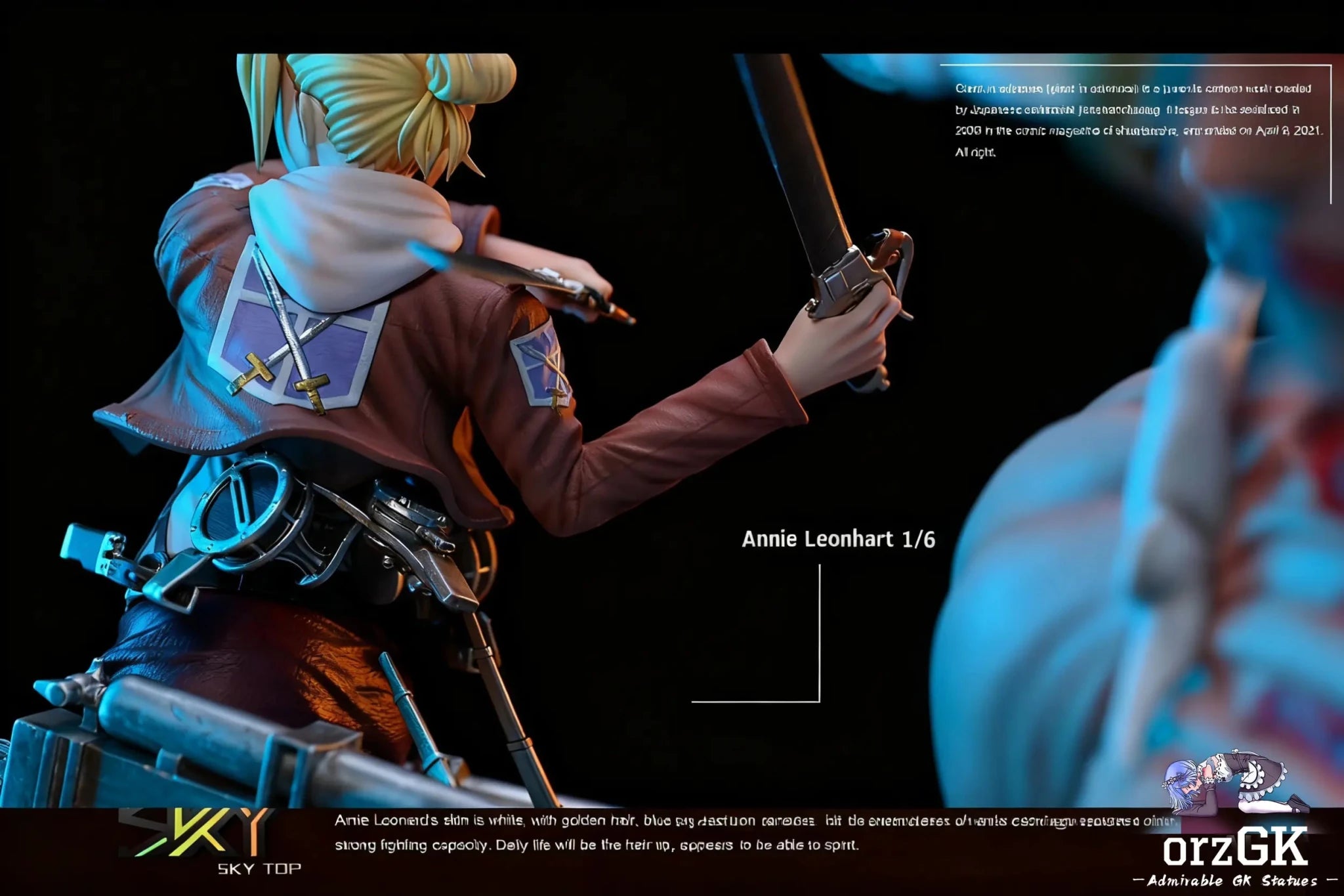 SKY TOP Studio - Attack On Titan Annie Leonhart Female Titan resin statue Navy Toys anime figure
