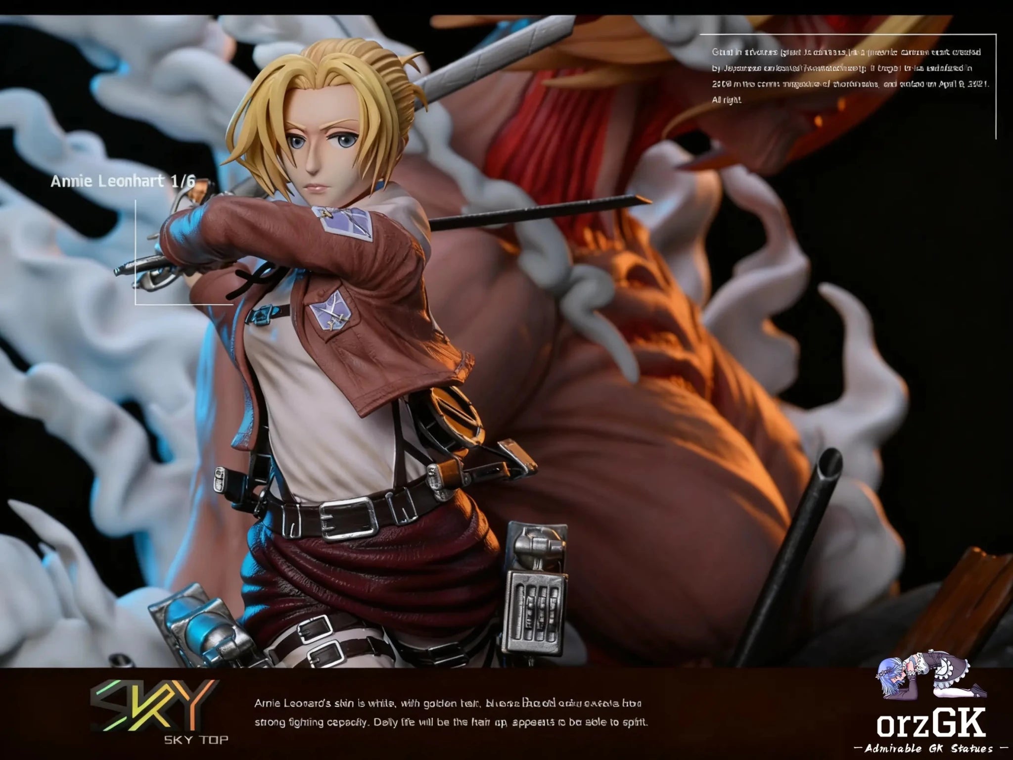 SKY TOP Studio - Attack On Titan Annie Leonhart Female Titan resin statue Navy Toys anime figure