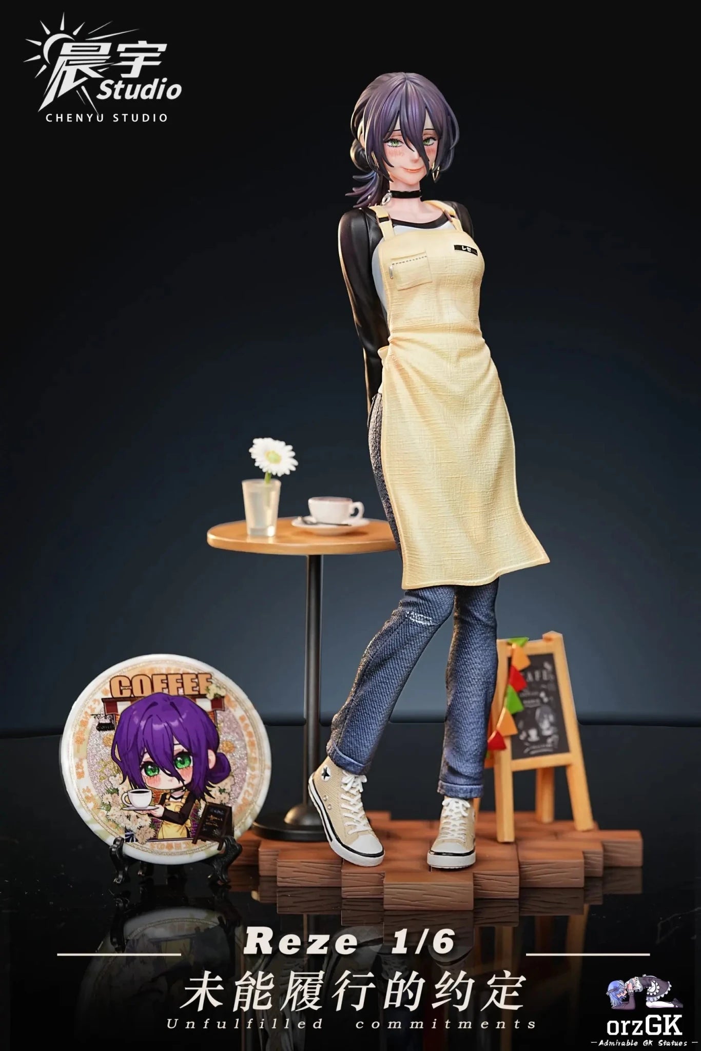 Chen Yu Studio - Unfulfilled Promise Reze Chainsaw Man resin statue Navy Toys anime figure