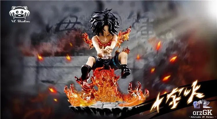 Yz Studio - One Piece Whitebeard Pirates 2nd Division Commander Portgas D. Ace resin statue Navy Toys anime figure