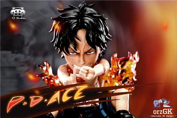 Yz Studio - One Piece Whitebeard Pirates 2nd Division Commander Portgas D. Ace resin statue Navy Toys anime figure