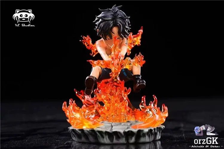 Yz Studio - One Piece Whitebeard Pirates 2nd Division Commander Portgas D. Ace resin statue Navy Toys anime figure