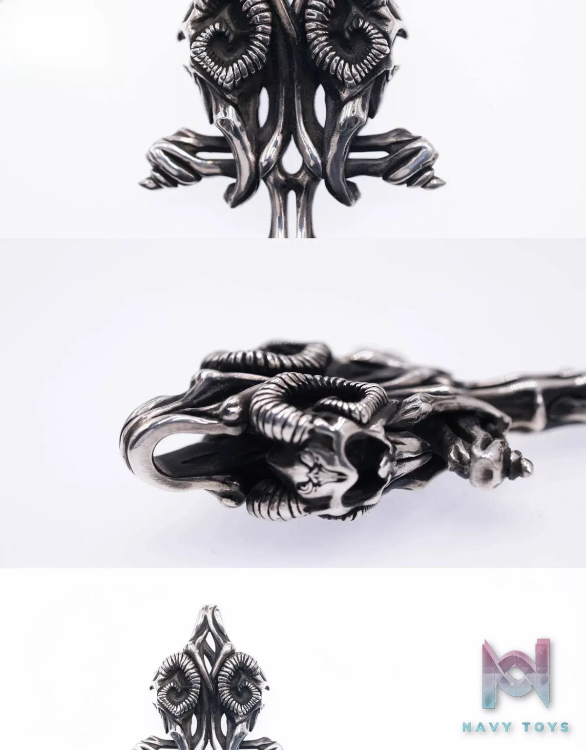 Raven Studio (silver jewelry) – Evil Goat Head Pendant Necklace Original