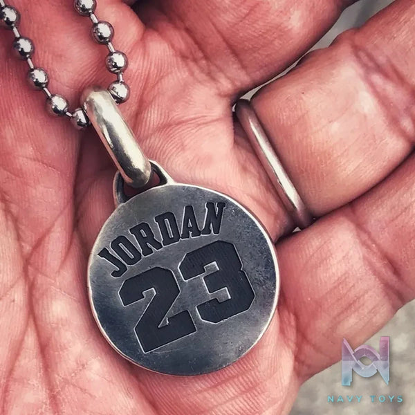 Raven Studio (silver jewelry) – Exclusive Original Design “Basketball Flying Man” JORDAN Logo Pendant Original