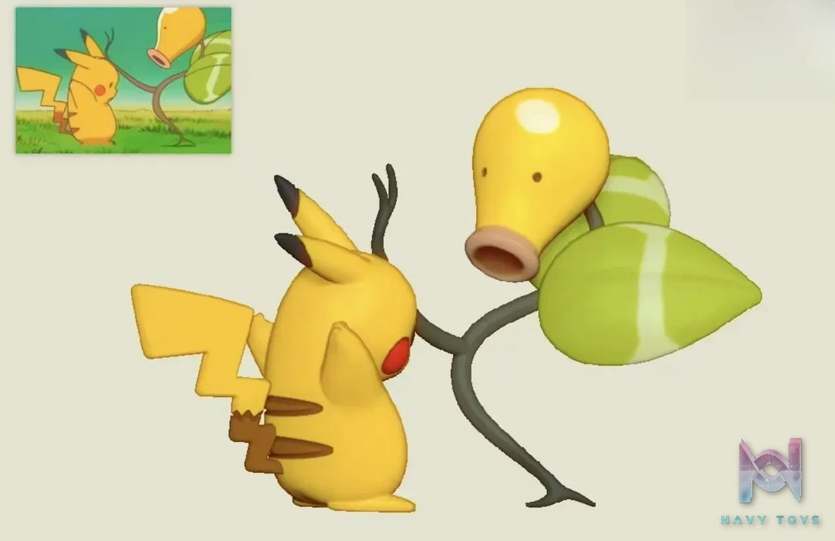 Shi Wan Fu Te Studio – Famous Scene Series Bellsprout Kicks Pikachu Stunned Pokémon