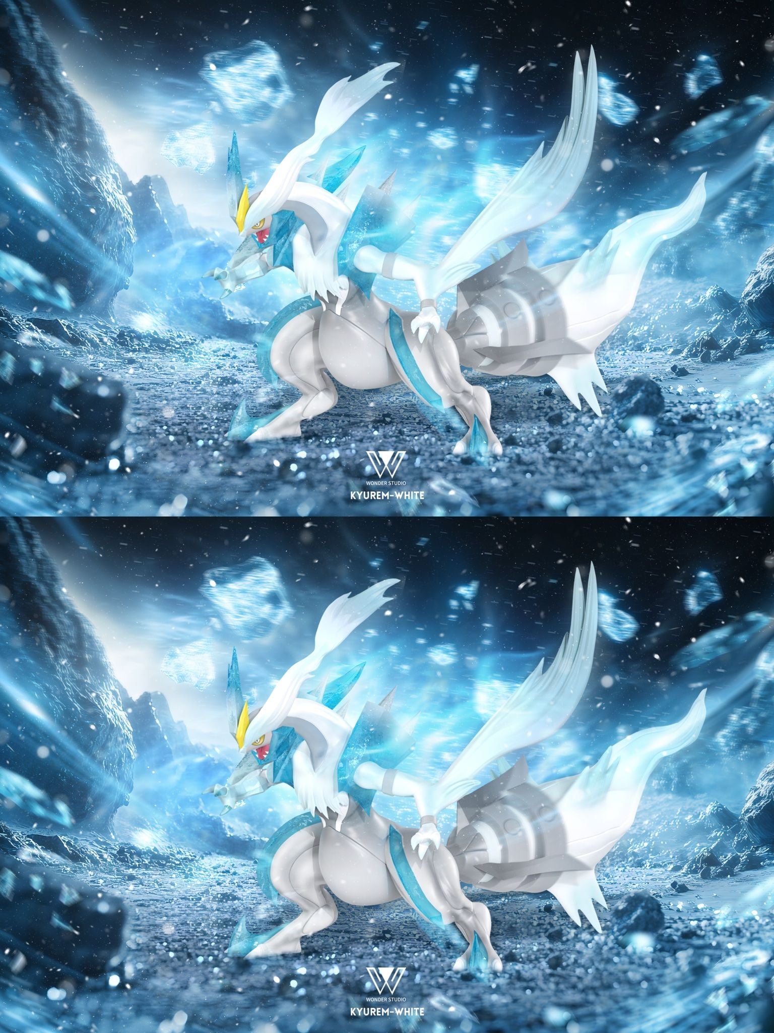 Black and White Kyurem - Pokemon - Wonder Studio resin statue Wonder Studio anime figure