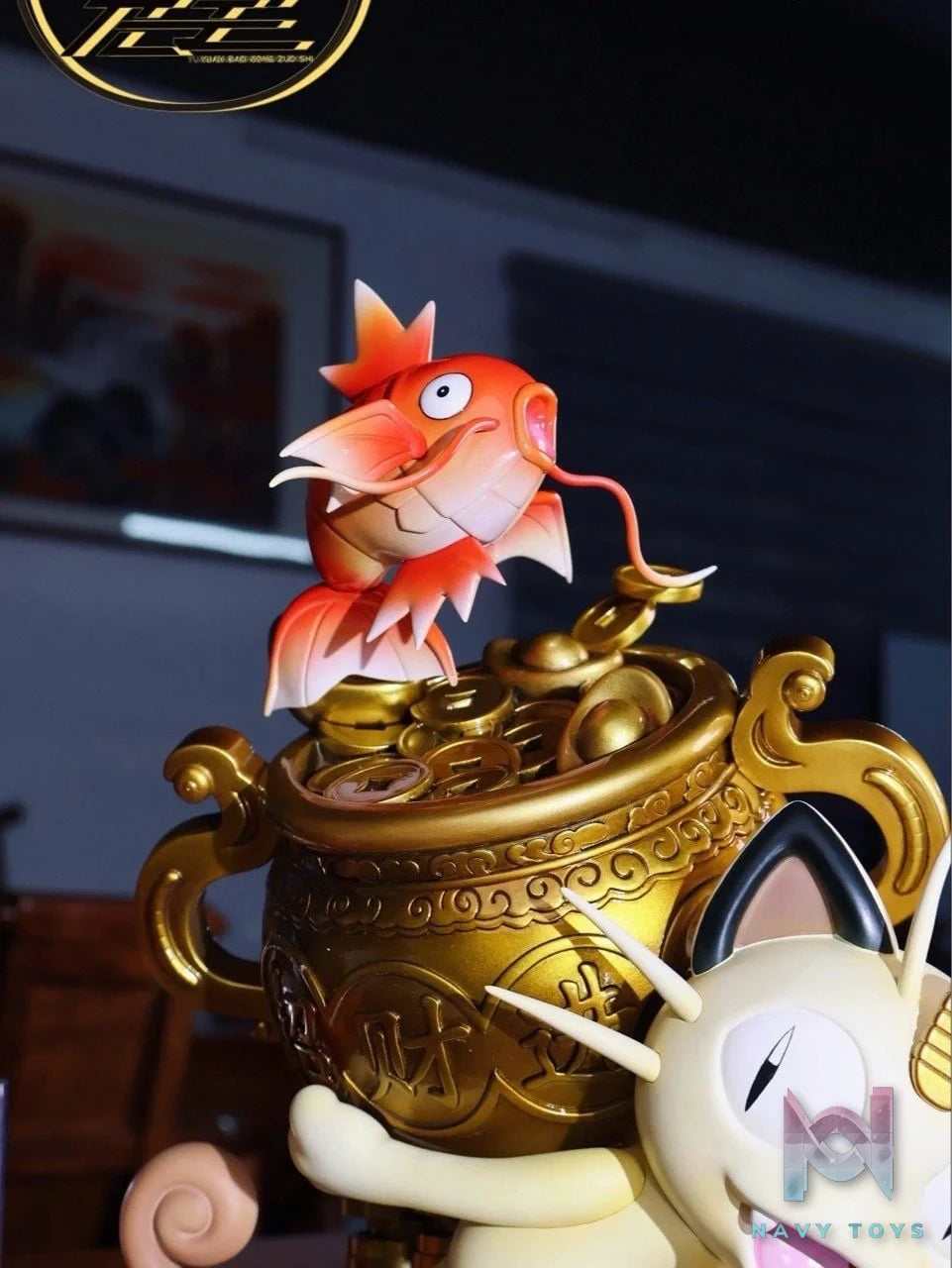 Fortune Cat and Koi Fish - Pokemon - Yuan Bao Studio resin statue Yuan Bao Studio anime figure