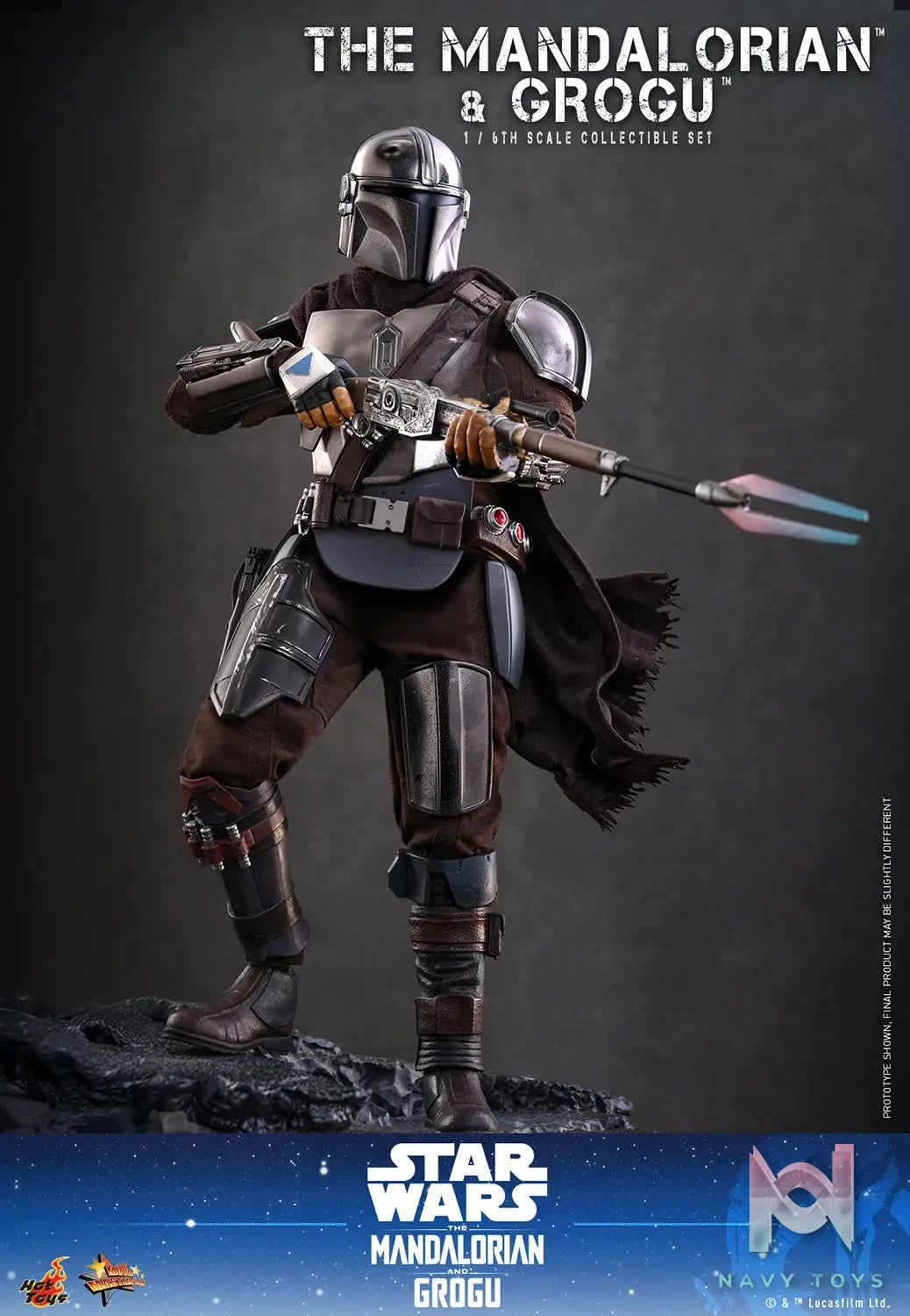 Hottoys – Star Wars: The Mandalorian X Grogu The Mandalorian and Grogu 1/6th scale Collectible Set MMS871 MMS872 (Licensed)