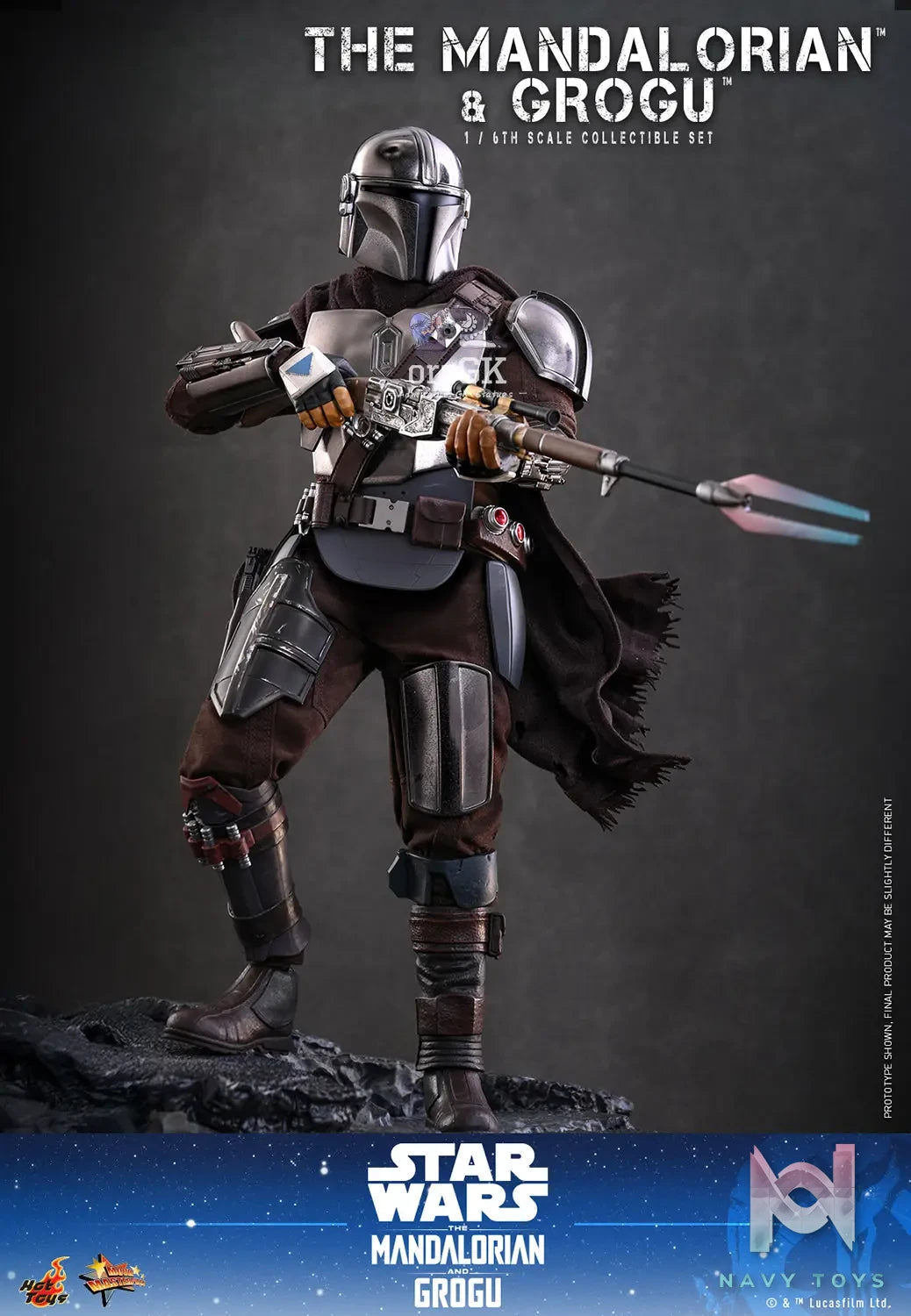 Hottoys – Star Wars: The Mandalorian X Grogu The Mandalorian and Grogu 1/6th scale Collectible Set MMS871 MMS872 (Licensed)