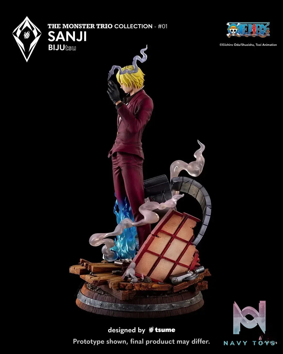 Tsume Studio - One Piece Sanji BIJUtsu (Licensed) resin statue Navy Toys anime figure