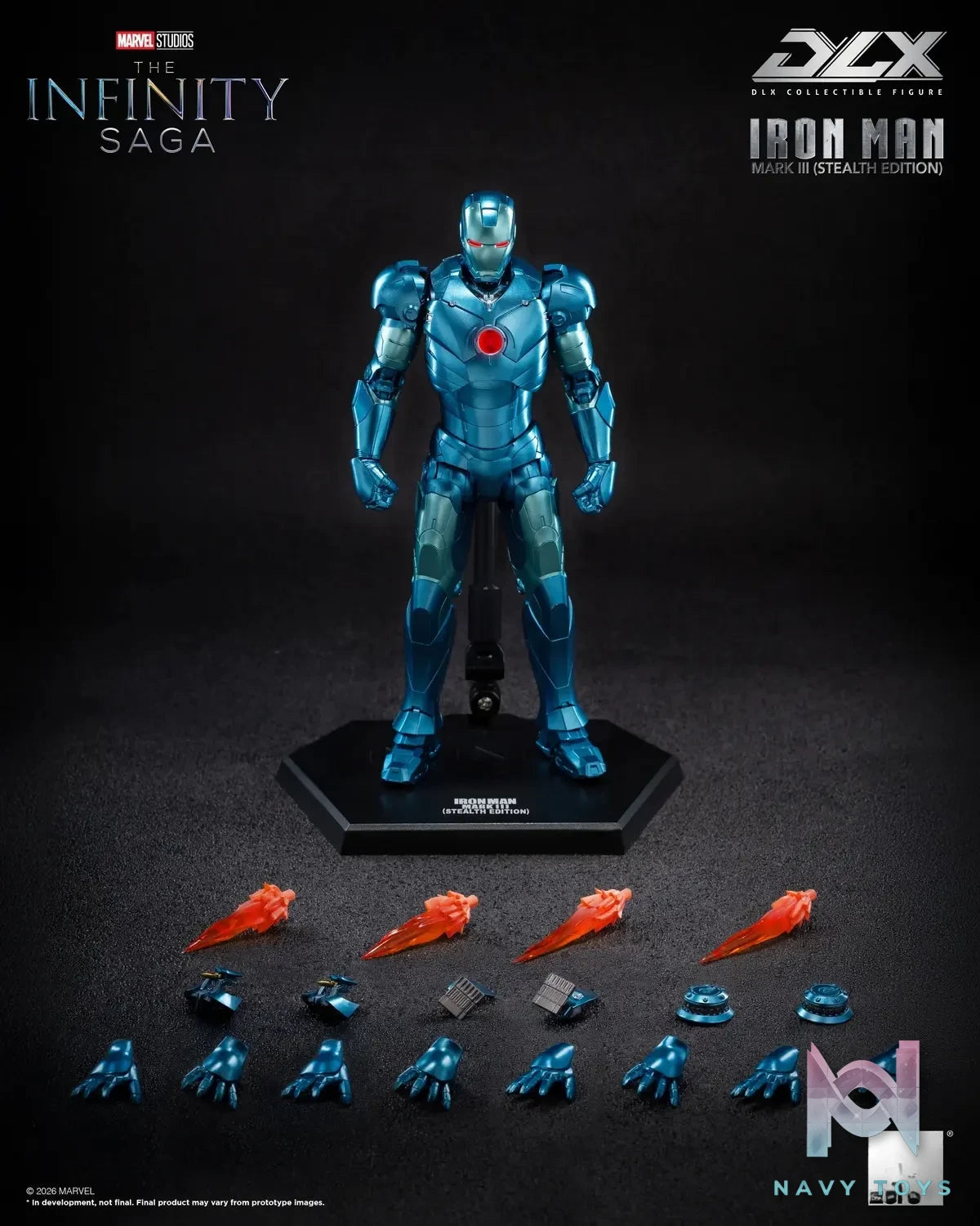 Threezero – Marvel Studios: The Infinity Saga DLX Iron Man Mark 3 (Stealth Edition) 3Z09220C0 (Licensed)