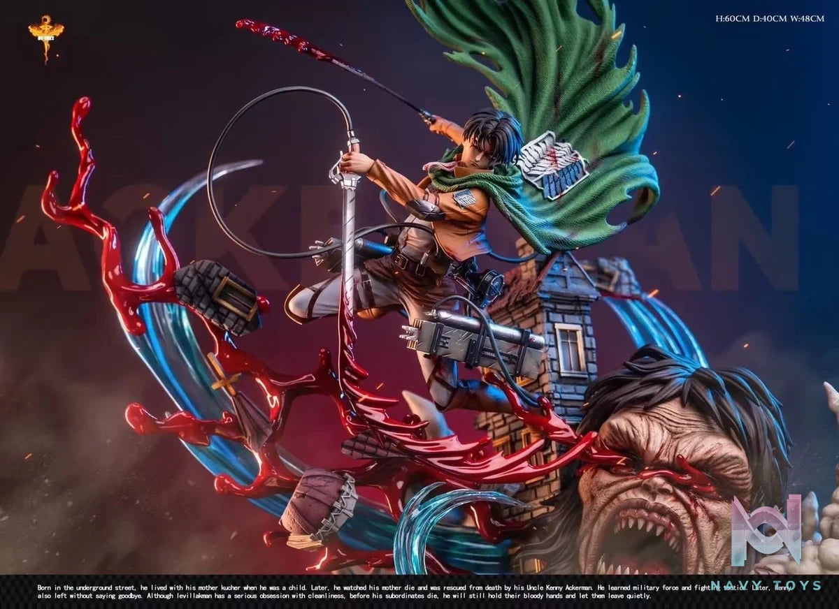 Levi VS Zeke resin statue dt studio anime figure