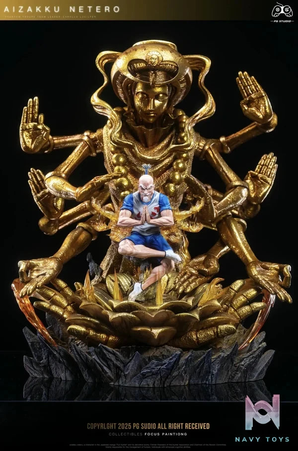 PG Studio - Hunter x Hunter Hyakushiki Kannon Chairman Netero resin statue Navy Toys anime figure