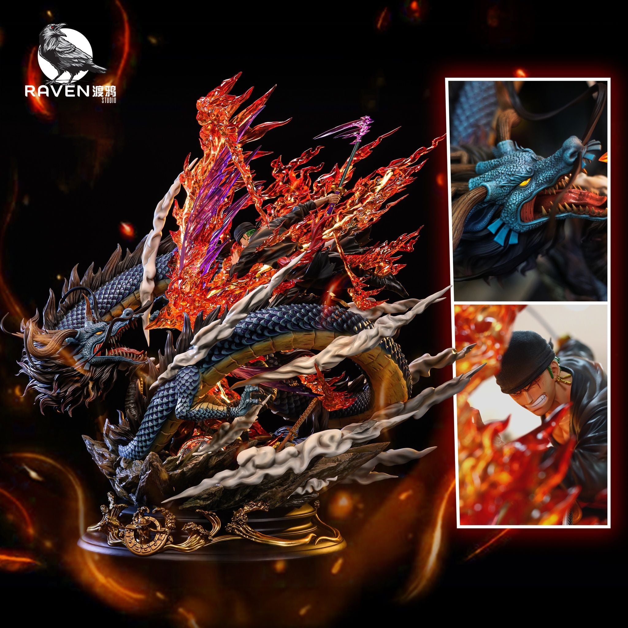 Zoro vs Kaido - One Piece - Raven Studio resin statue RAVEN Studio anime figure