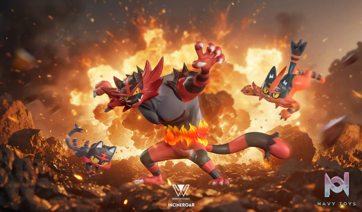 Wonder Studio – Pokémon Incineroar Evolution Group