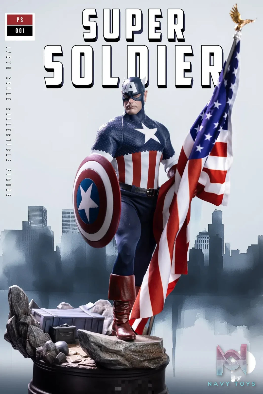 Power Studio – Marvel 1/6 scale super soldier Captain America figure PS001