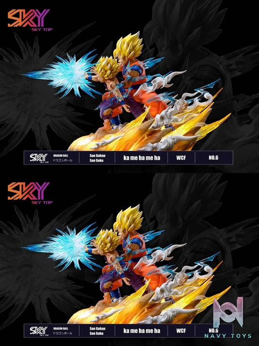 Goku x Gohan resin statue sky top studio anime figure