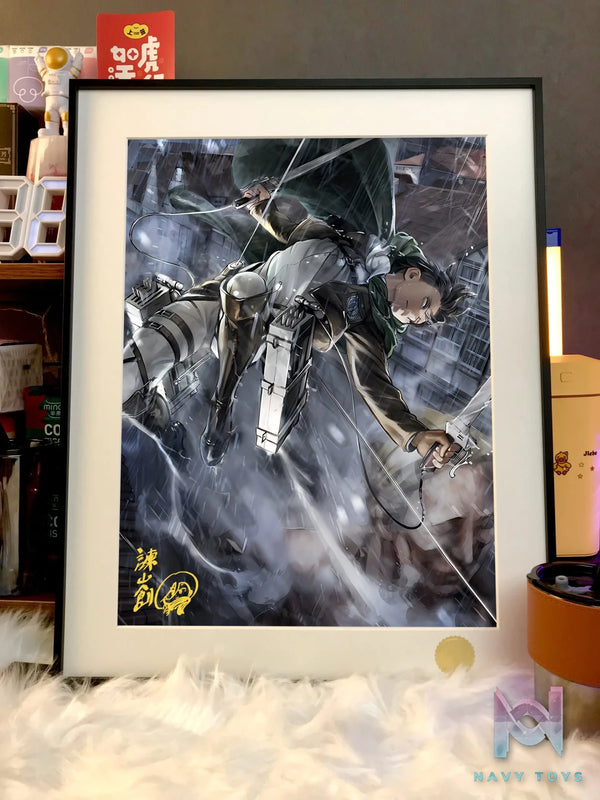 Xing Kong Studio – Attack on Titan Wings of Freedom Levi Ackerman Decorative Painting