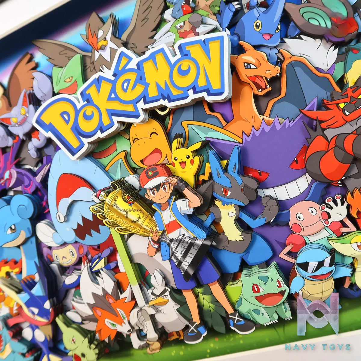 KALA HOME Studio – Pokémon Multiple Characters #01 3D Decorative Painting Pokémon