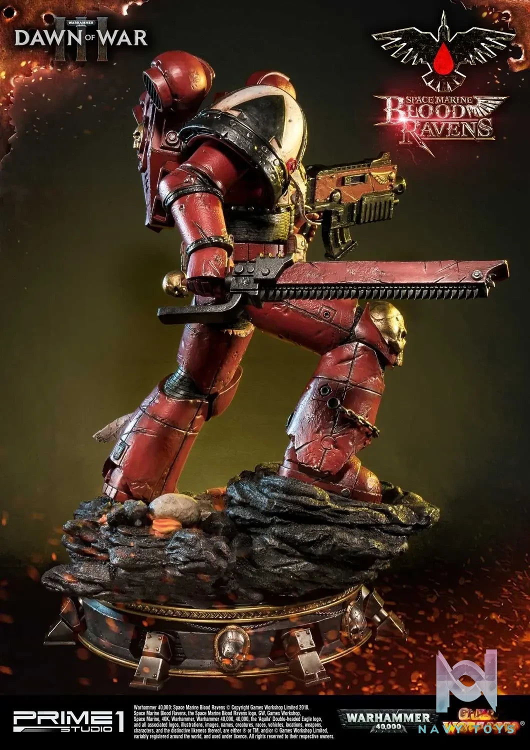 Prime 1 Studio – Premium Masterline Warhammer 40,000: Dawn of War III Space Marine Blood Ravens PMWH40K-02 PMWH40K-02DX (Licensed)