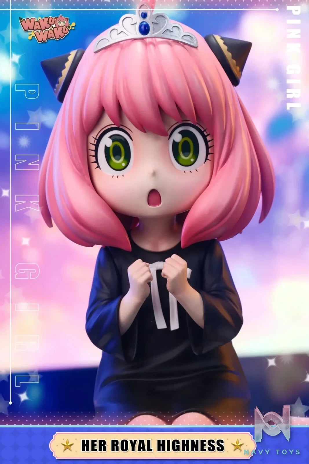 WakuWaku Studio - Spy x Family 020 Princess Anya Forger resin statue Navy Toys anime figure