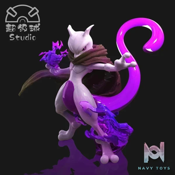 Chao Ji Qiu Studio - Pokémon 1/20 Scale Pokédex Series Cloaked Mewtwo resin statue Navy Toys anime figure