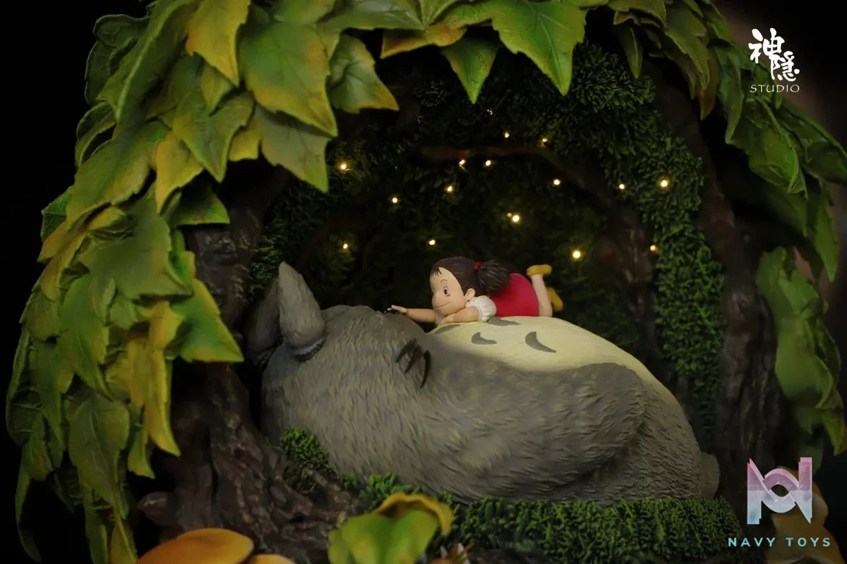 Shen Yin Studio - My Neighbor Totoro Silhouette Moment Series Resting in the Tree Hole resin statue Navy Toys anime figure