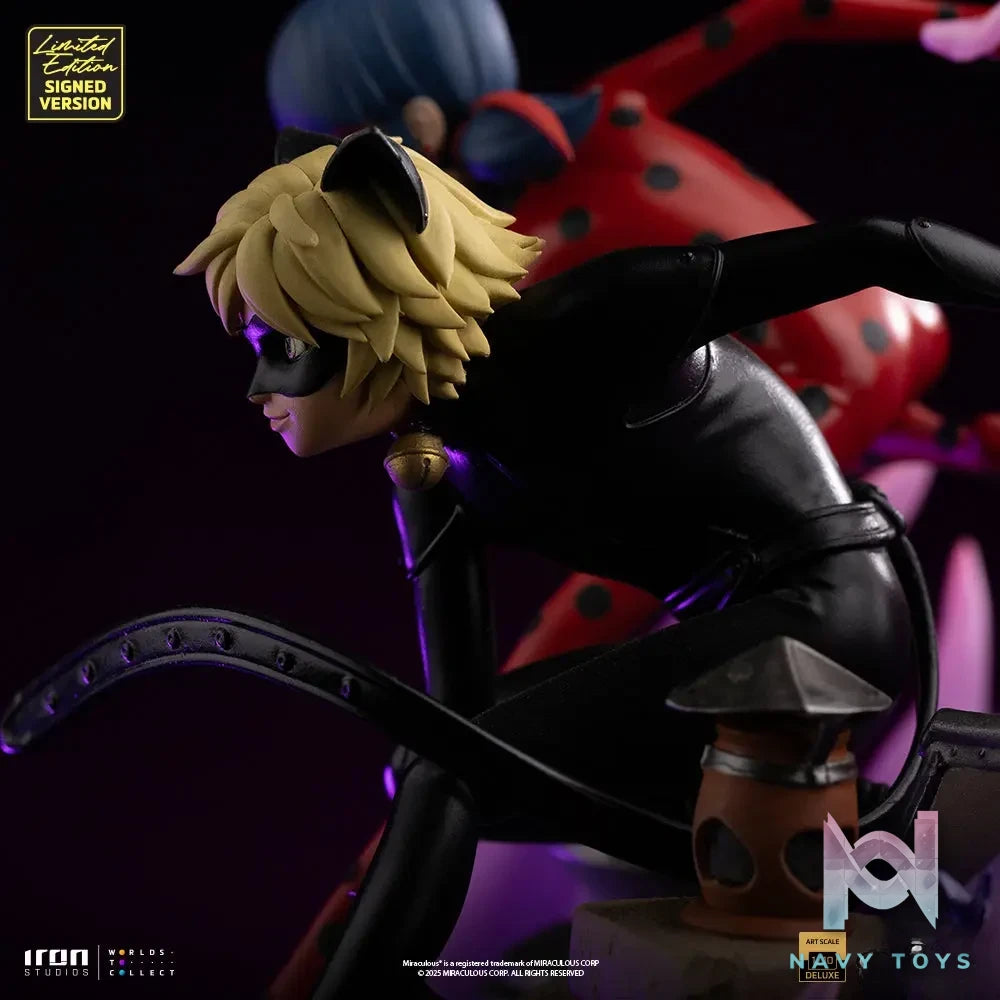 Iron Studio – Lady Bug and Cat Noir Miraculous 10th Anniversary Signed Edition – Deluxe Art Scale 1/10 Statue (Licensed)