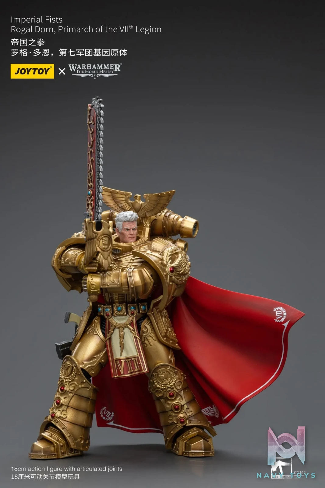 JOYTOY Studio – Warhammer ‘The HorusHeresy’ Imperial Fists Rogal Dorn, Primarch of the Vllth Legion JT8865 (Licensed)