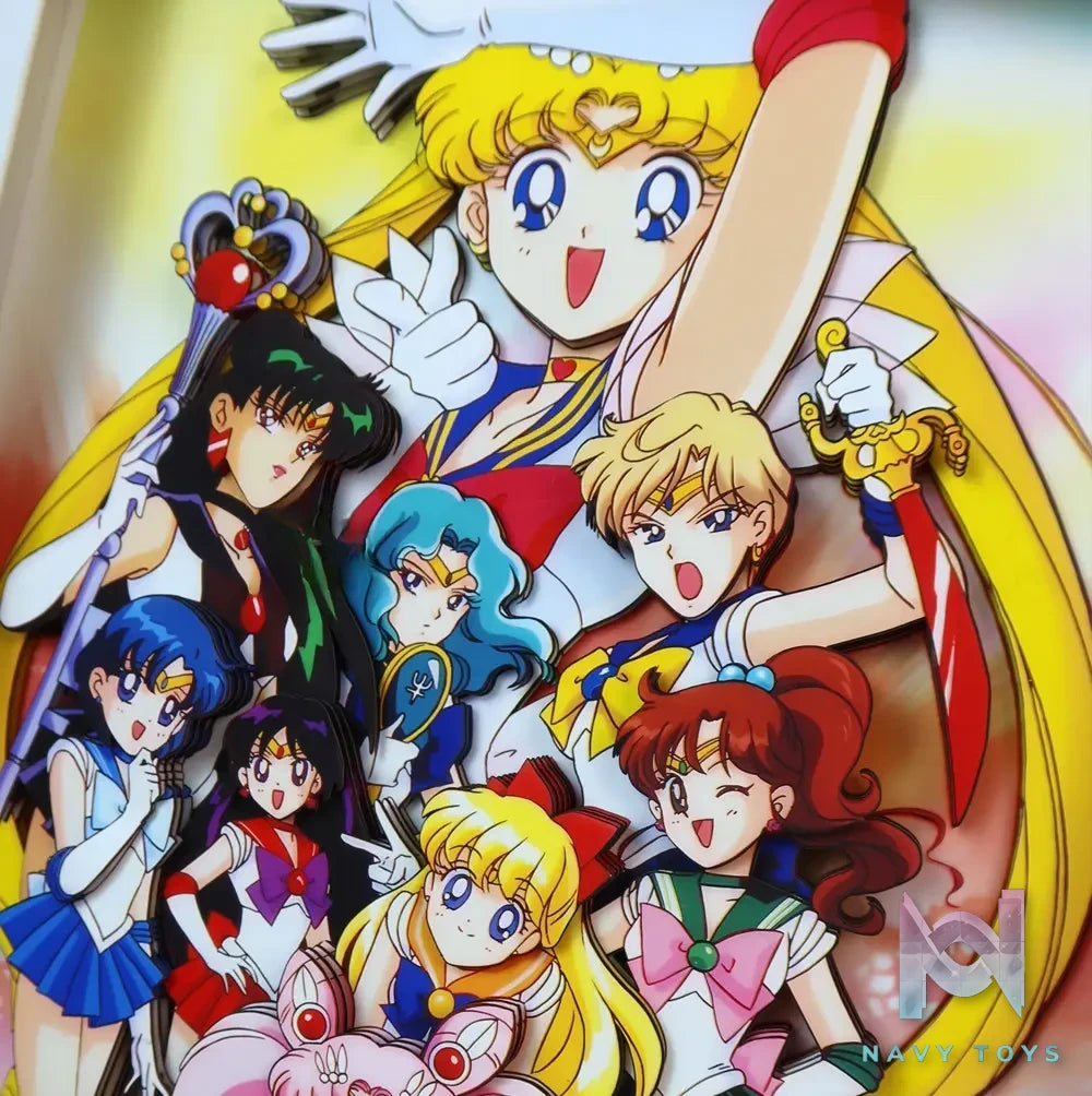 KALA HOME Studio – Sailor Moon Multiple Characters #03 3D Decorative Painting Sailor Moon
