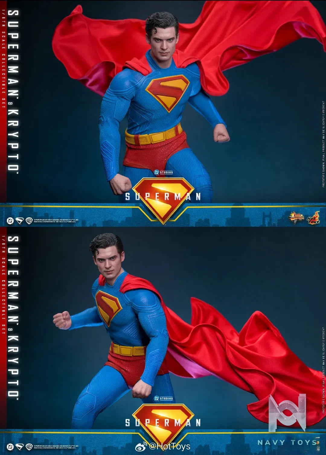 Hottoys – Superman & Krypto 1/6th scale Collectible Set MMS812 (Licensed)