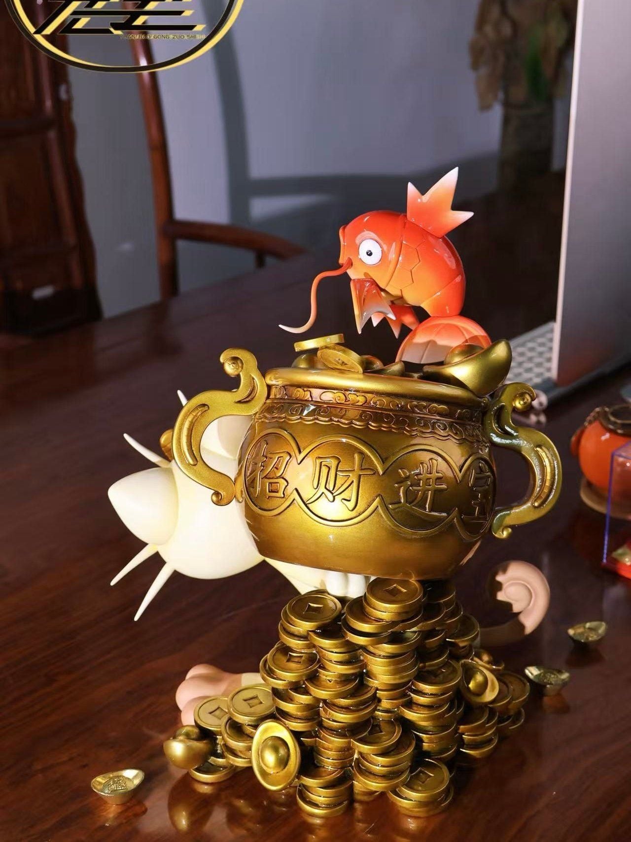 Fortune Cat and Koi Fish - Pokemon - Yuan Bao Studio resin statue Yuan Bao Studio anime figure