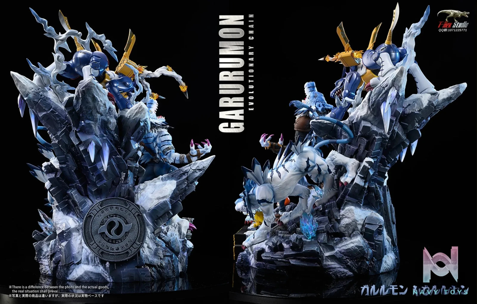 T-Rex Studio – Digimon Garurumon Evolution Set