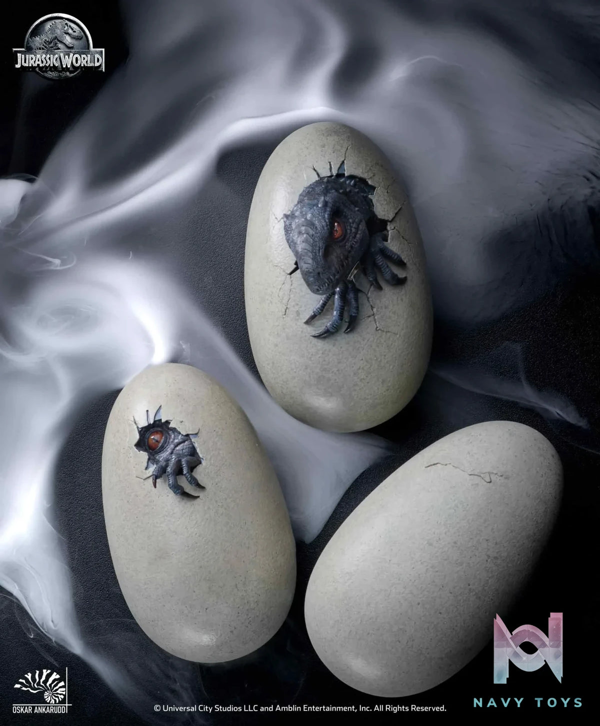 Elite Creature Collectibles (ECC) – Jurassic World Hatching Indominus Rex set 1/2 scale (Licensed)