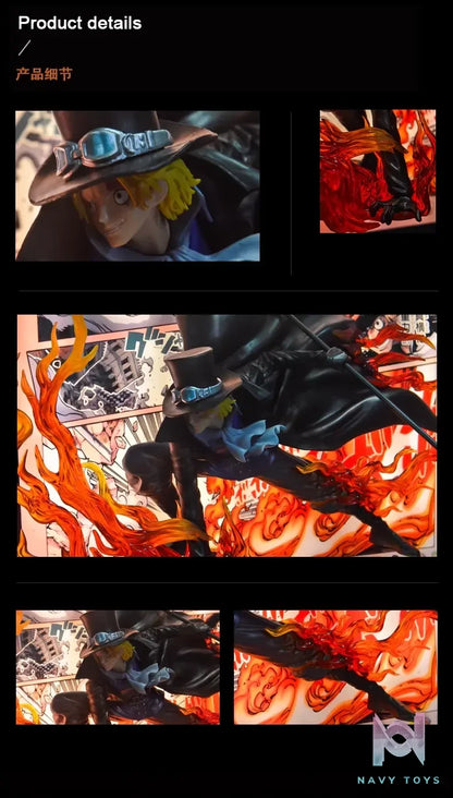 Time tree Studio – One Piece Fire Fist Sabo Decorative 3D Stereoscopic Painting