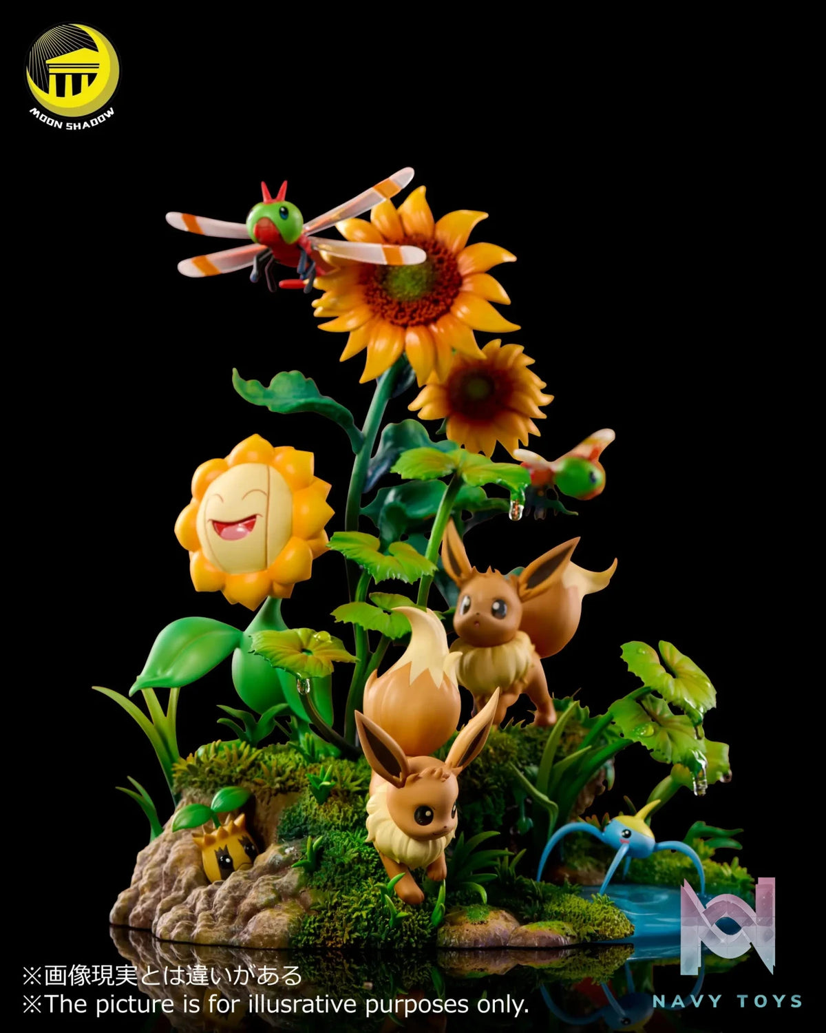 MoonShadow Studio – Pokémon Nature Series Eevee #5 Eevee and Pikachu Scene