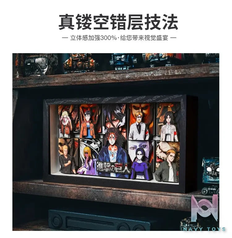 Yu Zhi Jiang Studio – Attack on Titan Multiple Characters 3D Decorative Painting Attack on Titan