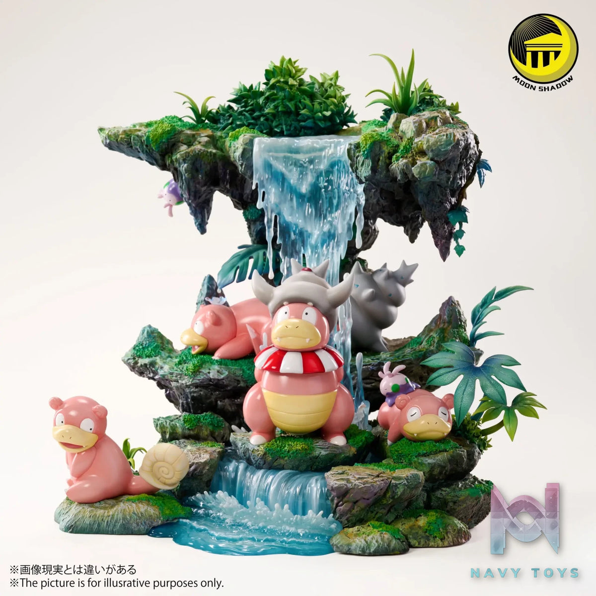 MoonShadow Studio – Nature Series Slowpoke Family Pokémon