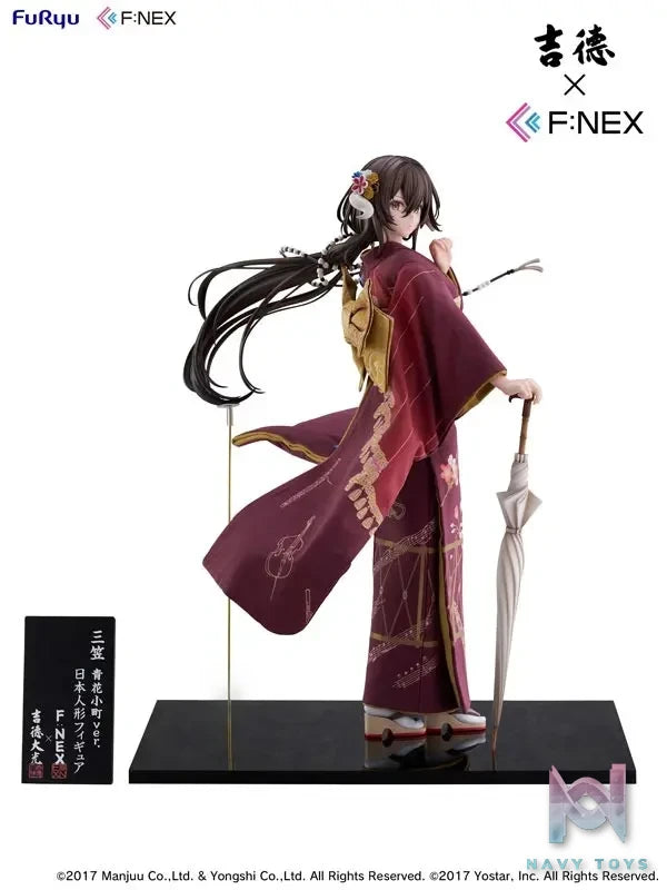FURYU – Yoshitoku x F:NEX Mikasa blue flower komachi ver -Japanese Doll- 1/4 Scale Figure (Licensed)