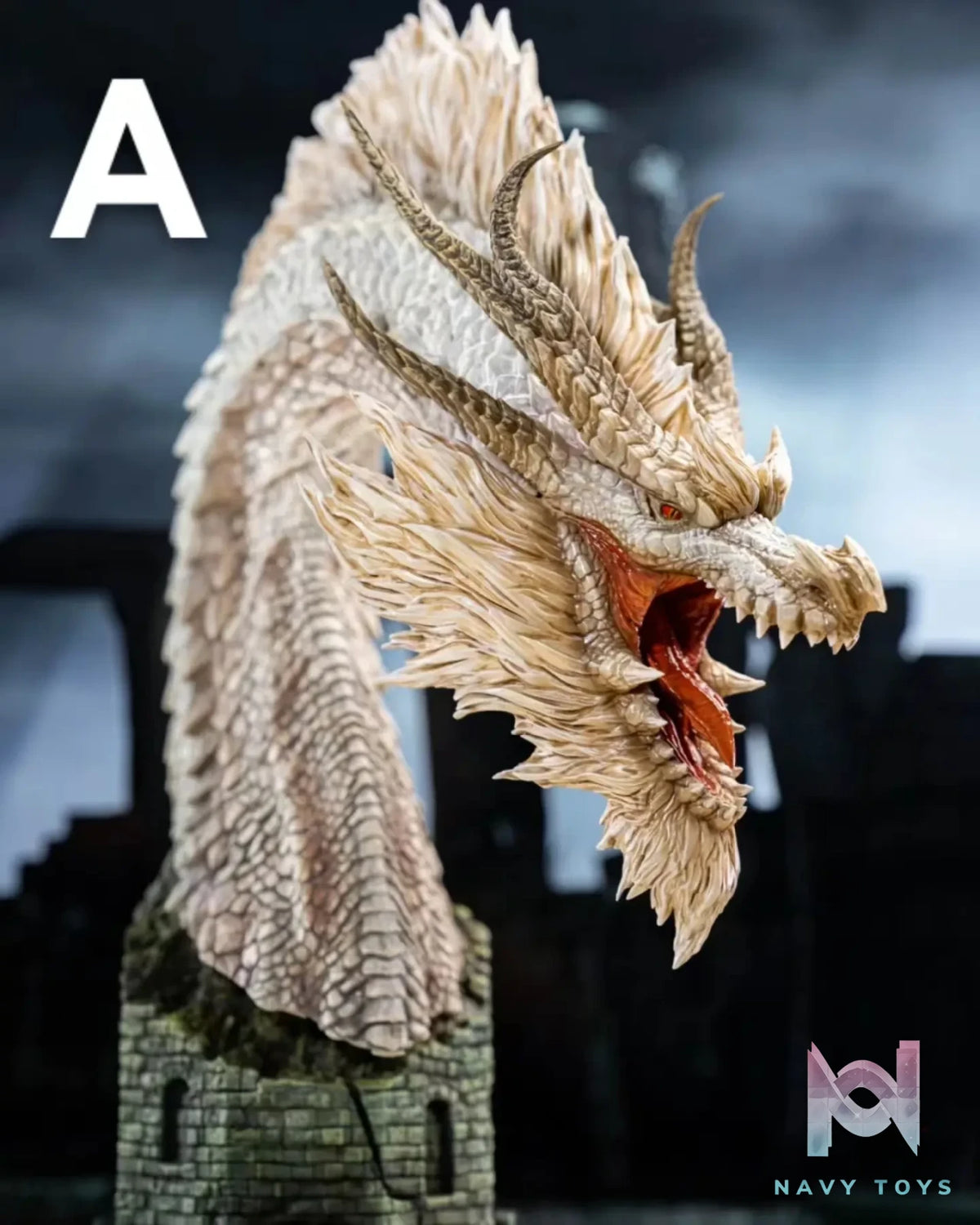 Dragon Frontier Studio – Monster Hunter White Fatalis Head Sculpture