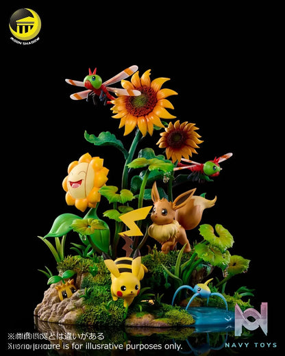 MoonShadow Studio – Pokémon Nature Series Eevee #5 Eevee and Pikachu Scene