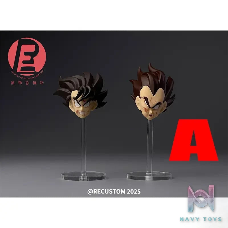 Recustom Studio – Dragon Ball Son Goku & Vegeta Beaten Double Head Sculpture Set