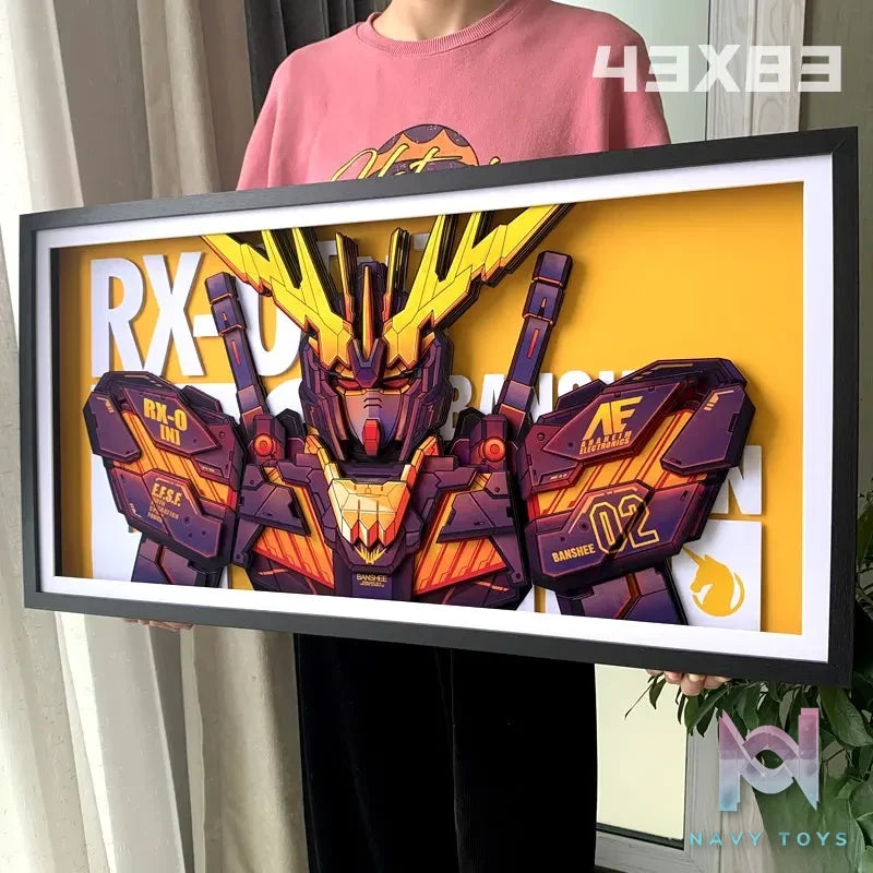 KALA HOME Studio – Unicorn Gundam 02 Banshee 3D Decorative Painting Gundam