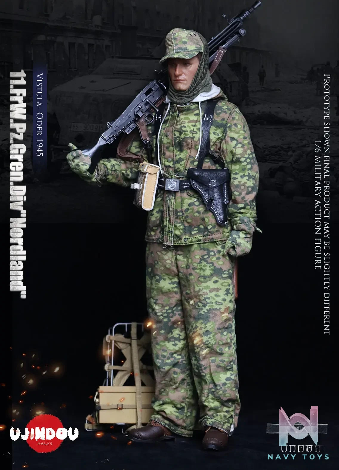 UJINDOU – 1/6 WWII 11. FrW. Pz. Gren. Div “Nordland”, Vistula – Oder 1945 UD9051 (Licensed)